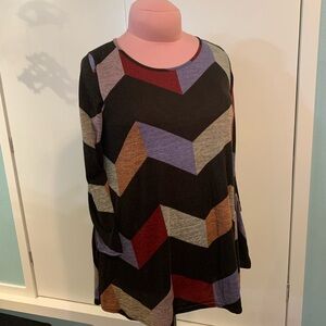Chevron sweater knit top 3xl